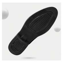 Men's Dress Shoes Classic Modern Formal Business Oxford Shoe X Stripe Comfortable Tuxedo Casual Lace Up Derbys Shoes For Men - 黑色 - 查看 3