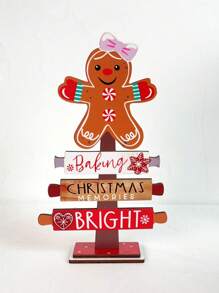 Decoratiuni de Crăciun din turtă dulce, Ornamente de masă pentru brad de Crăciun, Decor din lemn pentru scenă de Crăciun, de Crăciun