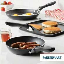 Sturdy & Nonstick: Reliance 3-Piece Aluminum Skillet & Griddle Set - Black, Perfect For Everyday Use - 黑色 - 查看 1