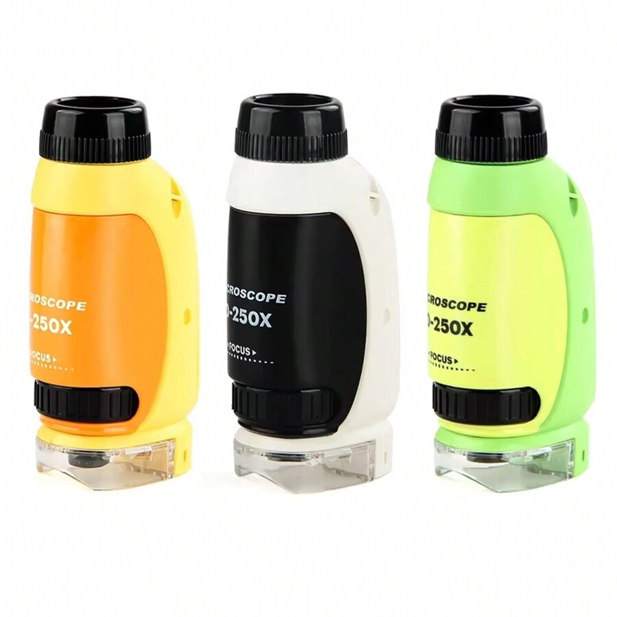 Pocket Microscope With LED Light 50X250X, Teaching Aids For Science