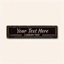 1pc Customized Street Road Sign Metal Wall Art, Personalized Text Arrow Direction Sign, Outdoor Decor, Home Decor, Bedroom Decor, 16"X4",Outdoor Living Inspo