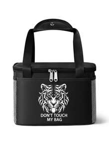 Anti-Leakage Thermal Insulated Lunch Bag - "Don't Touch My Bag" Portable Cooler Bag, Suitable For Work, Outdoor Picnics, Travel, Office, School - Unisex Design - Multicolor - View 16