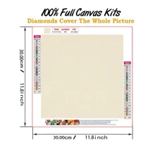 Bộ tranh đính đá 5D DIY hình chó con, tranh đính đá Diamntrum Animal Pet, tranh thêu pha lê theo số, bộ tranh nghệ thuật làm quà tặng trang trí tường nhà - màu sắc - Xem 2