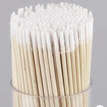 200 Palitos Com Algodão De Limpeza Alinhamento Henna Micropigmentação Unha Boca