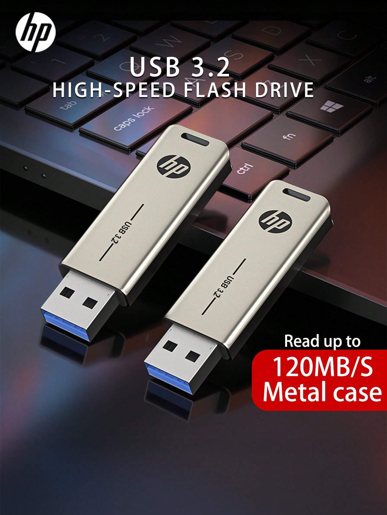 HP 128GB USB 3.1 محرك أقراص فلاش - اقرأ ما يصل إلى 120 ميغابايت/ثانية ، وقم بتخزين بياناتك بشكل آمن باستخدام Pendrive عالي السرعة! | مقاس: 256 جيجابايت