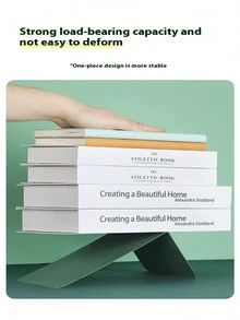 2pcs Desktop Metal Book Stand Book Block, Simple And Creative Board Stand Bookshelf, Easy Student Storage Bookshelf On The Table - Rectangle - View 3