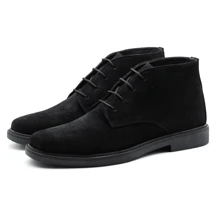 Botín Casual Piel Hombre Caballero Chelsea Botas tipo Chukka - Negro - Ver 4