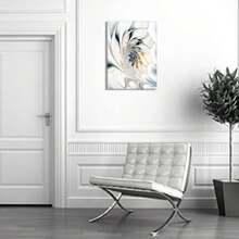 1pc  Bathroom Decor Wall Art - Modern Abstract Canvas Art Wall Decor Bathroom Wall Art Silver Wall Decor For Bathroom Decorations Abstract Artwork Wall Paintings Bathroom Pictures - Multicolor - View 7