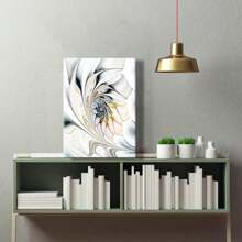 1pc  Bathroom Decor Wall Art - Modern Abstract Canvas Art Wall Decor Bathroom Wall Art Silver Wall Decor For Bathroom Decorations Abstract Artwork Wall Paintings Bathroom Pictures - Multicolor - View 2