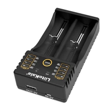 Liitokala Lii-202 18650 1.2V 3.7V 3.2V AA/AAA 26650 10440 16340 21700 20700 14500 18490 镍氢锂电池智能充电器 - Micro USB - 查看 2