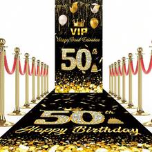 2szt. Czarno-złota rama drzwi urodzinowych, materiały dekoracyjne na drzwi urodzinowe, tło do fotografii urodzinowej, znak tła, dekoracja domu na przyjęcie urodzinowe na zewnątrz