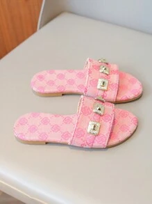 Dép đi trong nhà mùa hè cho bé gái phong cách mới, dép đi trong nhà đơn giản, thoáng khí, nhẹ, thoải mái, dép đi ngoài trời cho bé gái - Hồng - Xem 3
