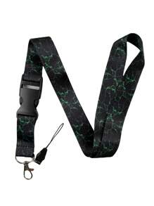 1pc Marble & Galaxy Pattern Lanyard, Suitable For Doctors, Nurses, Students, Teachers, Exhibition Staff ID Badge Holders, Can Be Used As Exhibition, Gift, Keychain Or Daily Use Car Accessories Bag Charm School