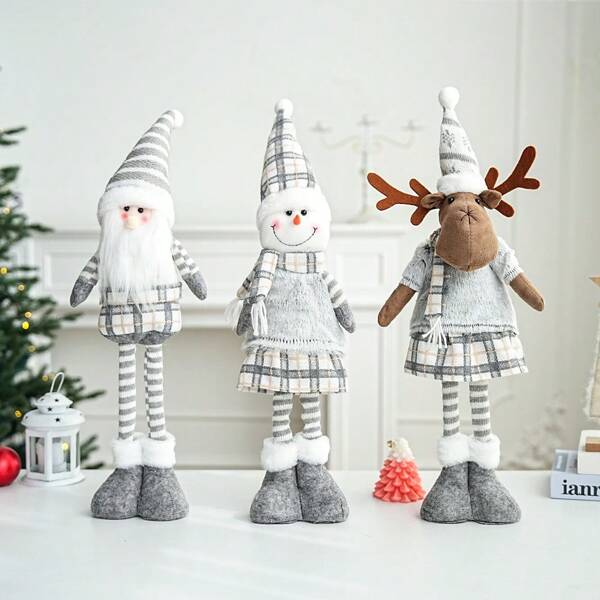 1 Stück Weihnachtsmann Weihnachts Teleskop Dekoration, Schneemann Neue Gestrickte Hirsch Dekoration Fensterszene Weihnachts Dekoration, Fröhliche Weihnachten Geschenk