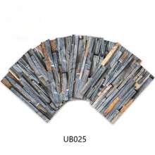 9 peças de adesivos de azulejos de parede de imitação de preto e cinza de 10x20 cm, adesivos de parede de azulejos de cerâmica à prova d'água e resistentes a óleo, adequados para decoração de parede em quartos, salas de estar, cozinhas, banheiros e sanitários