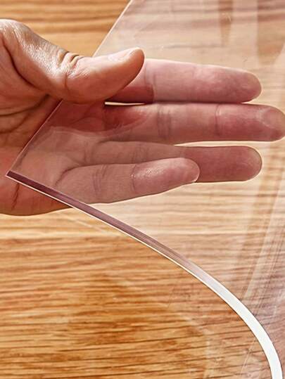 1 Peça Tapete Protetor de Mesa Transparente de Plástico, Capa de Mesa Resistente à Água e Arranhões para Decoração do Lar