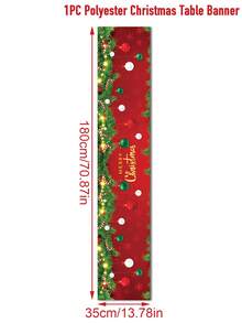 1 tấm khăn trải bàn bằng polyester Giáng sinh, khăn trải bàn hình cây thông Noel, chuông leng keng, họa tiết bông tuyết, nai sừng tấm, vật dụng trang trí không khí Giáng sinh, đồ trang trí để bàn ngày lễ, Giáng sinh, đồ trang trí tiệc Giáng sinh, đồ trang trí nhà cửa, đồ trang trí bàn, đồ trang trí Giáng sinh, Halloween, đồ trang trí Halloween - Nhiều màu - Xem 2