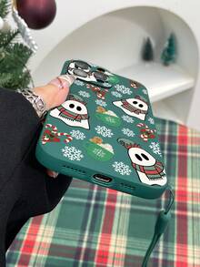 1 个圣诞幽灵和雪花图案 TPU 手机壳，带硅胶表带，适合 iPhone7/X/XR/SXMAX/11/12/13/14/15/16PROMAX - 彩色 - 查看 6