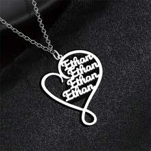 Collar con nombre personalizado Amor eterno Collar con nombre en inglés personalizado para mujer, admite de 1 a 8 letras, regalo familiar
