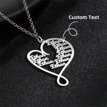 Collar con nombre personalizado Amor eterno Collar con nombre en inglés personalizado para mujer, admite de 1 a 8 letras, regalo familiar