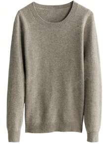 100% Laine Mérinos Femme Pull Chaud Doux Basique Sweat-shirt