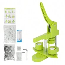 25mm Badge Pin Button Maker Machine DIY Badge Press Machine Set With 100pcs Button Parts+Cutter - 綠色 - 查看 1