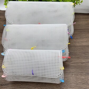 Set de 2 bolsas de malla blanca, materiales de tejido a mano, gancho de ganchillo reforzado de plástico, almohadillas redondas reforzadas para hacer bolsas DIY, kits de fabricación de bolsas manuales para el hogar, bolsas, manuales, bordado, bolsos personalizados, ganchillo, manualidades para adultos, ropa, accesorios de ropa, DIY, bolsas, kits manuales