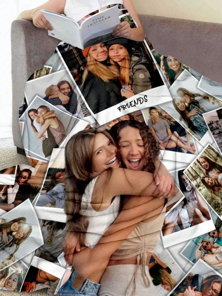 1pc Custom Blanket, Custom Photo Blanket ,Personalized Blanket With
