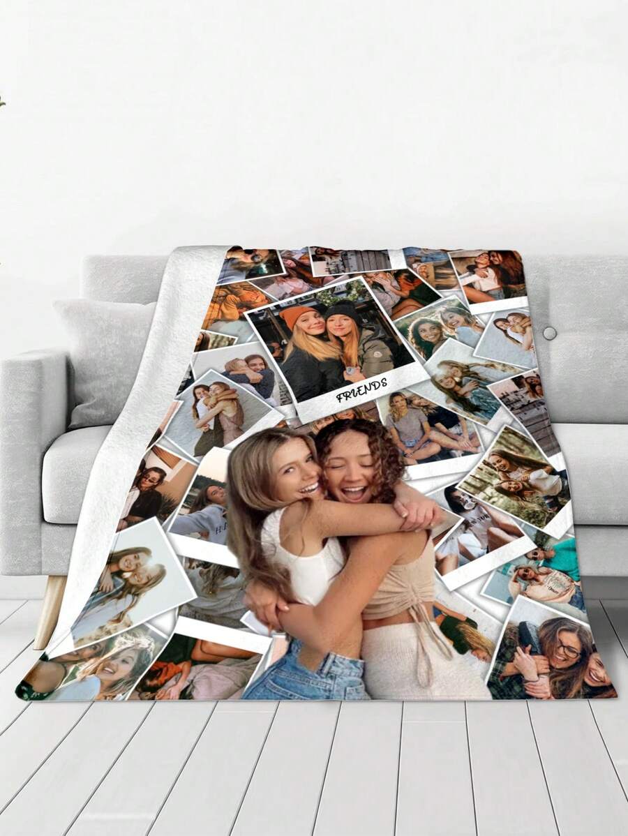 1pc Custom Blanket, Custom Photo Blanket ,Personalized Blanket With