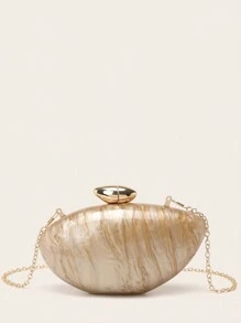 Women Evening Clutch Party Bridal Purse Personalized Marbling Stone Acrylic Clutch Women's Handheld Evening Metal Chain Bag Handbag Crossbody Purse Wedding Party Bag For Women And Girls