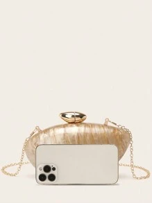 Women Evening Clutch Party Bridal Purse Personalized Marbling Stone Acrylic Clutch Women's Handheld Evening Metal Chain Bag Handbag Crossbody Purse Wedding Party Bag For Women And Girls