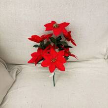 1/3/5 Pcs Christmas Parrot Beak Artificial Flower Bouquet With 5/7 Flowers For Christmas Decoration And Arrangements - 7 bông hoa 35CM - Xem 5