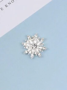 10 件闪亮雪花圆顶形水钻纽扣，带金属底座和闪光饰面，适用于 DIY 工艺品、服装、鞋子、箱包和配饰 - 非常适合装饰和增添优雅 - 彩色 - 查看 9
