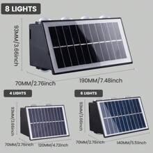 1 pieza Luz de pared solar, material de plástico, color RGB, luz de ambiente para exteriores, luz proyector decorativa de color, adecuada para exteriores, jardín, pared de villa, escaleras exteriores, balcón