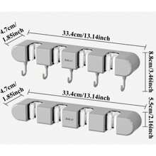 1pc ABS Mop Organizer Holder, Strong Sticky Multifunctional Mop And Broom Storage Hooks - Wall Mounted Punch-Free Adhesive Holder With Easy Installation, Household Cleaning Tool Rack Organizer, Bathroom Kitchen Garden Toilet Multifunctional Tool Storage Clip, Cleaning Accessories, Household Gadgets,Bag,Organizer,Storage,Kitchen