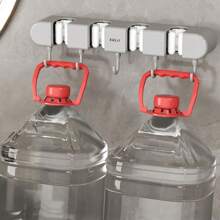 1pc ABS Mop Organizer Holder, Strong Sticky Multifunctional Mop And Broom Storage Hooks - Wall Mounted Punch-Free Adhesive Holder With Easy Installation, Household Cleaning Tool Rack Organizer, Bathroom Kitchen Garden Toilet Multifunctional Tool Storage Clip, Cleaning Accessories, Household Gadgets,Bag,Organizer,Storage,Kitchen