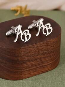 Gepersonaliseerde manchetknopen met twee letters voor mannen, gepersonaliseerde manchetknopen van roestvrij staal, voor herenpakken, overhemden, bruiloften, zaken, cadeaus voor Vaderdag, schoolbenodigdheden, terug naar school, voor kantoor, voor school, voor klaslokalen, cadeaus voor leraren, voor de universiteit, voor collega's, voor studenten op de studentenkamer, voor leraren, voor jongens en meisjes, voor tieners, middelbare scholieren, middelbare scholieren, laatstejaarsstudenten, studenten aan hogescholen, universiteitsstudenten, eerstejaarsstudenten, tweedejaarsstudenten, studenten in de brugklas