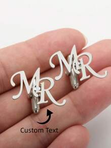 Gepersonaliseerde manchetknopen met twee letters voor mannen, gepersonaliseerde manchetknopen van roestvrij staal, voor herenpakken, overhemden, bruiloften, zaken, cadeaus voor Vaderdag, schoolbenodigdheden, terug naar school, voor kantoor, voor school, voor klaslokalen, cadeaus voor leraren, voor de universiteit, voor collega's, voor studenten op de studentenkamer, voor leraren, voor jongens en meisjes, voor tieners, middelbare scholieren, middelbare scholieren, laatstejaarsstudenten, studenten aan hogescholen, universiteitsstudenten, eerstejaarsstudenten, tweedejaarsstudenten, studenten in de brugklas