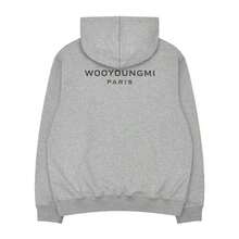 Wooyoungmi WYM Patch Back Logo Hoodie Grey - 灰色 - 查看 4