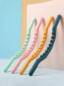 1pc Portable Manual Massager Wand With Bead Massage Head For Body Relaxation - one-size - View 5