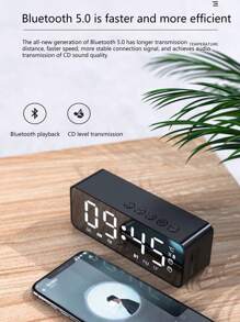 Gương đầu giường đa năng Đồng hồ báo thức Loa Bluetooth, Thẻ gia đình di động cao cấp Âm thanh Bluetooth - Nhiều màu - Xem 7