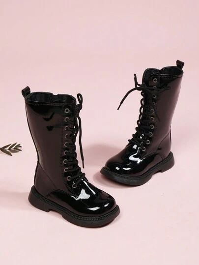 Chłopięce i dziewczęce sznurowane modne angielskie szykowne buty rycerskie, rozmiary dla małych dzieci i niemowląt