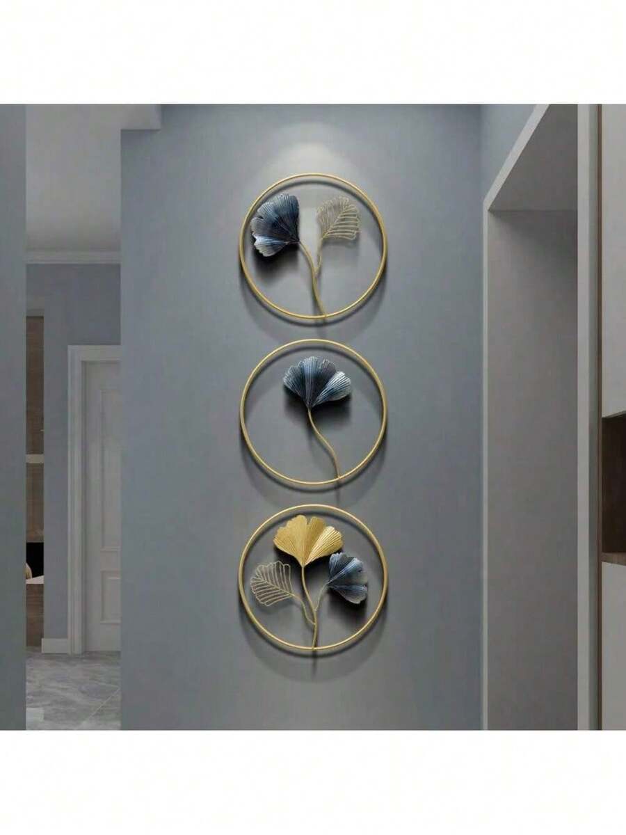 Background Wall Decoration Modern Metal Ginkgo Biloba Wall Hanging - Màu sắc hình ảnh - Xem 1