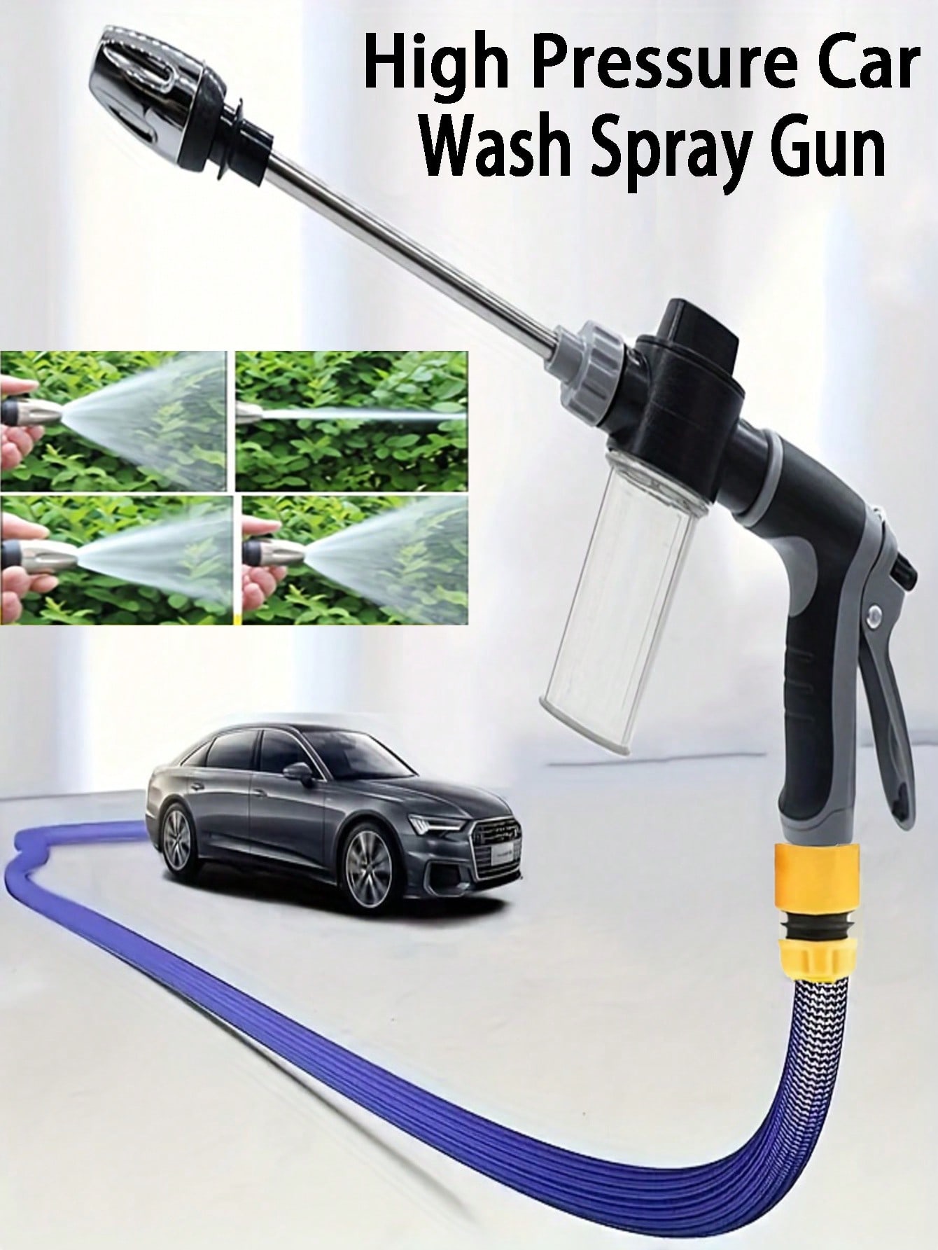 HighPressure MultiFunction Car Wash Spray Gun With Durable Plastic