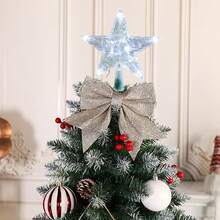 1pc/5.91in cho cây thông Noel cao 1,5cm và 1pc/8.66in cho cây thông Noel cao 1,8m, đèn LED trang trí Giáng sinh, đèn ngôi sao trang trí trên đỉnh cây thông Noel trong suốt, chạy bằng pin, hình ngôi sao 5 cánh, thích hợp cho cây thông, trang trí sân vườn và ngoài trời, đồ trang trí cây thông Noel lấp lánh, đèn dây ngôi sao 5 cánh LED cho sân, trang trí tiệc trong nhà, đồ trang trí Giáng sinh 5 sao - Nhiều màu - Xem 12