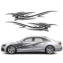 Car Door Creative Sticker Trims Car Body Side Stickers Flame Racing Sports Stripes Decals Automotive Universal Vinyl Decorative Accessories - 180x33cm/70.87x12.99inch - View 2