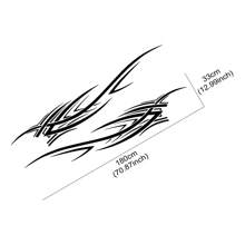 Car Door Creative Sticker Trims Car Body Side Stickers Flame Racing Sports Stripes Decals Automotive Universal Vinyl Decorative Accessories - 180x33cm/70.87x12.99inch - View 5