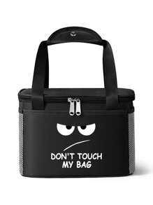 Anti-Leakage Thermal Insulated Lunch Bag - "Don't Touch My Bag" Portable Cooler Bag, Suitable For Work, Outdoor Picnics, Travel, Office, School - Unisex Design - Multicolor - View 13