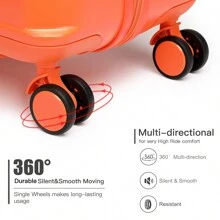 British Traveller Maleta de trolley de viaje de 24/28 pulgadas, maleta rígida de ABS+PC con 4 ruedas giratorias, ligera, para facturar, con cerradura TSA y cremallera YKK, ideal para viajes de negocios, escuela y uso diario, adecuada para hombres y mujeres, maleta de viaje duradera