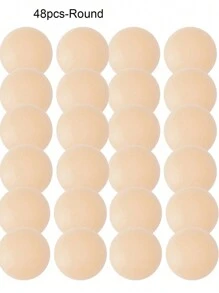 12pcs With Box, Nude Feeling, Silicone Breast Lift Tape, Anti-Slip, Strapless And Reusable Women Breast Invisibility Cover, Silicone Nipple Cover